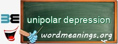 WordMeaning blackboard for unipolar depression